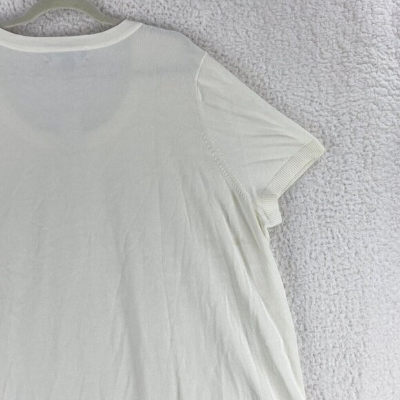 Lands' End Outfitters Ivory Short Sleeve Knit Shirt Womens Pullover Size 4X - Picture 16 of 16